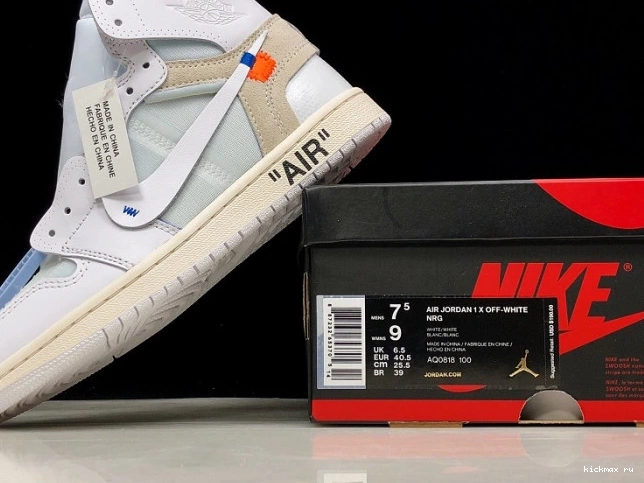 Cheap MAX Jordan Off-White Retro High White Air 1 AQ0818-100 0812